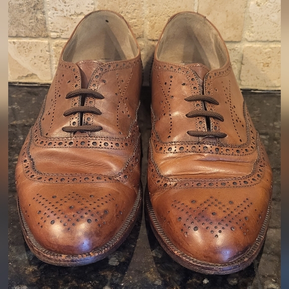 Men\'s Bally Delio Ornate Cognac Brown Oxford Dress Shoe Size 8.5 main image 7